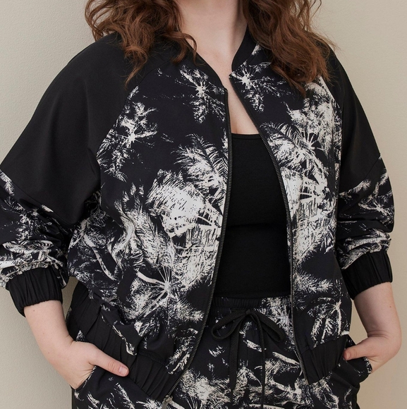 80's! NWT Lovesick Torrid palm tree graphic print jacket and short set 2X - Picture 6 of 13